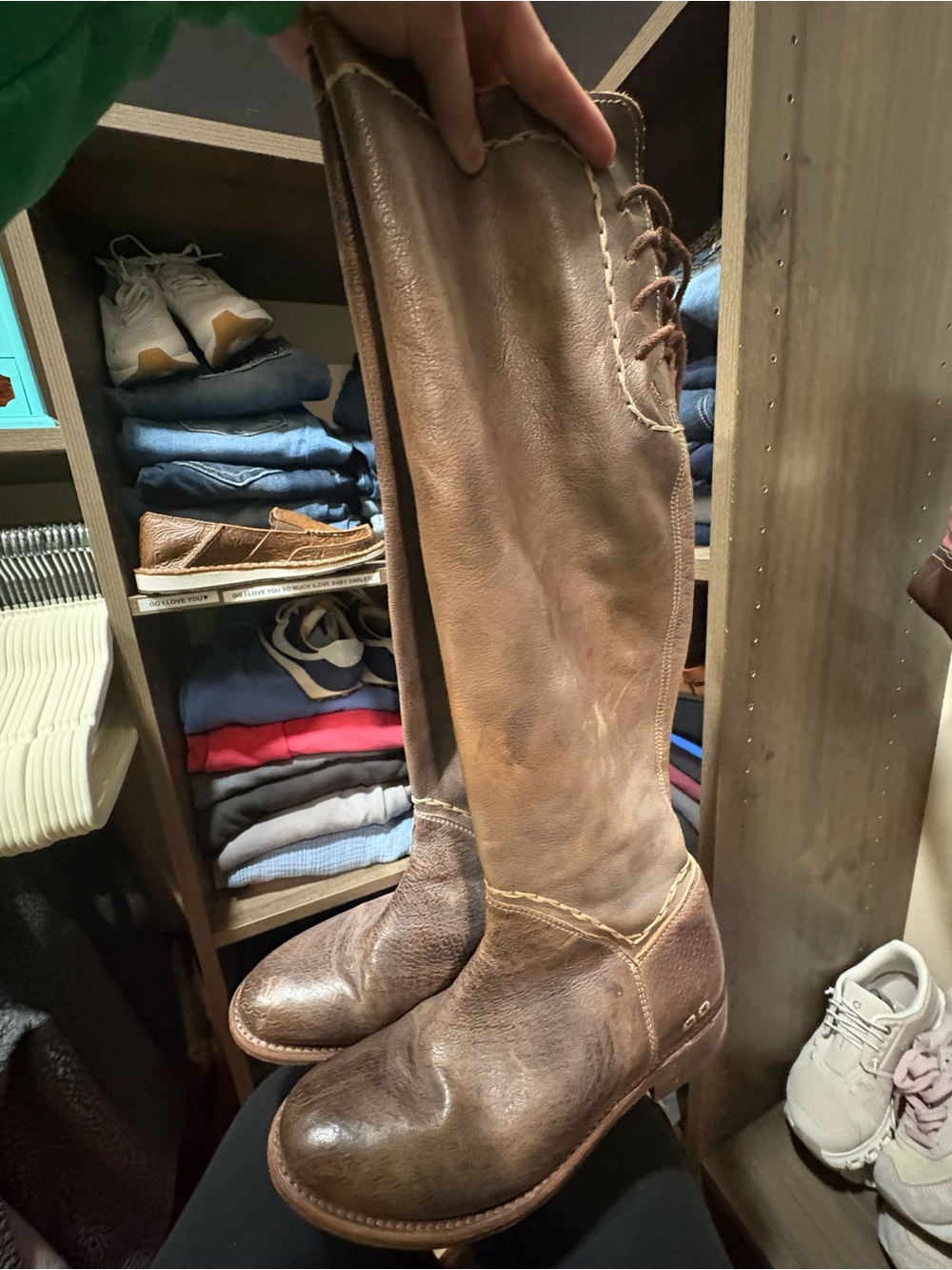 Women’s Tall Brown Leather Riding Boots